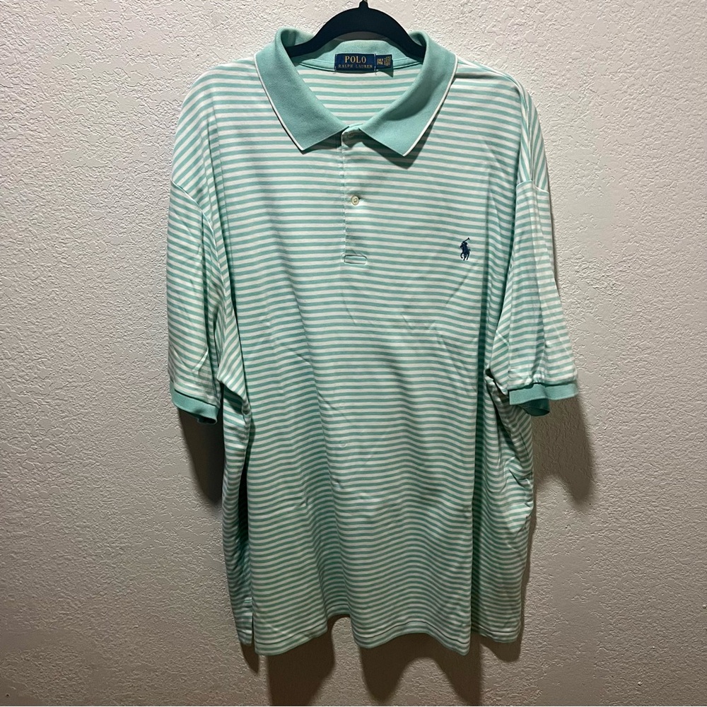 Polo by Ralph Lauren Men's Mint Striped Polo Shirt